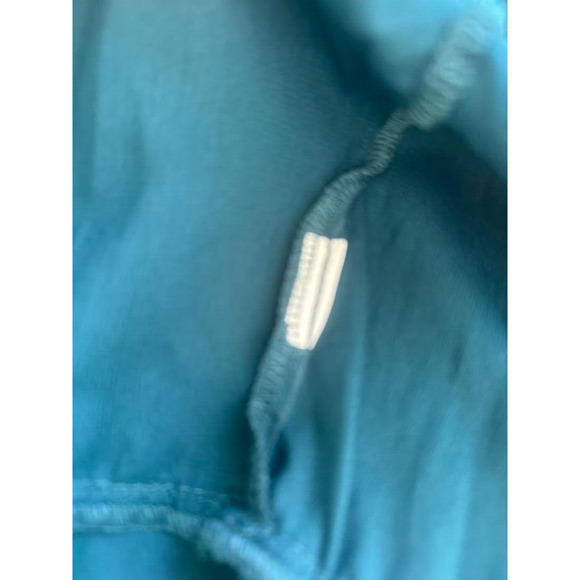 Zara Turquoise Blue Chiffon Dotted Tiered Mini Dress Size Large Long Sleeve - Picture 9 of 9